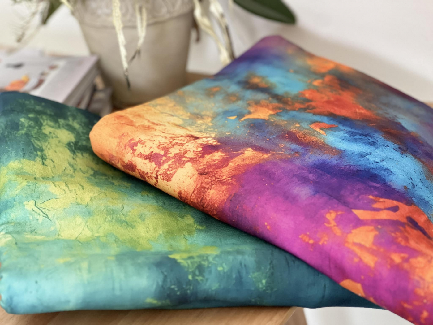 Mermaid Grunge  Eigenproduktion von Graustufen-Stoffe